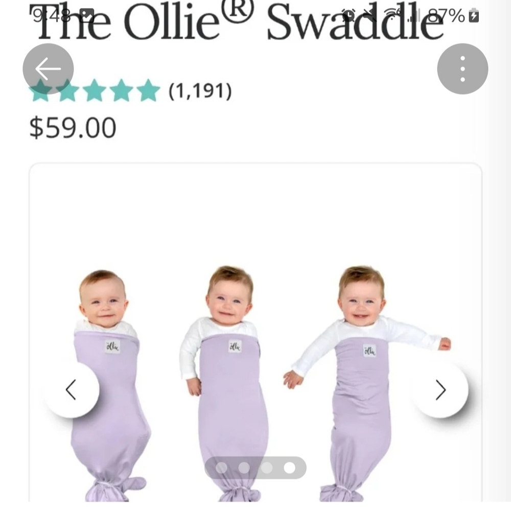 The Ollie Swaddle in Lavender
